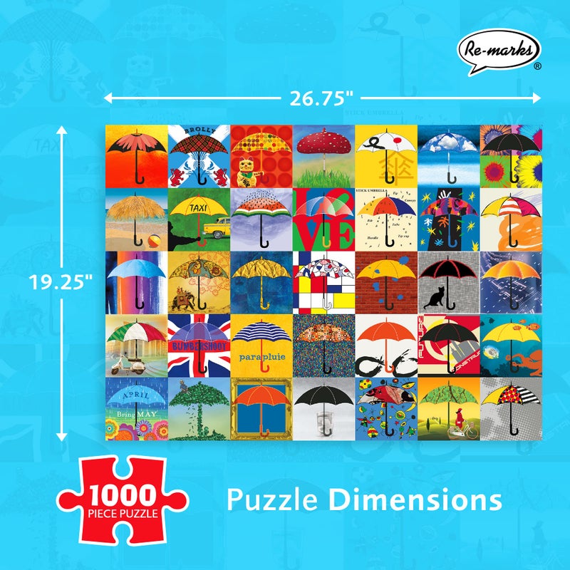 Re-marks Rainy Day Collage Puzzle, 1000-Piece Puzzle for All Ages - Image 3